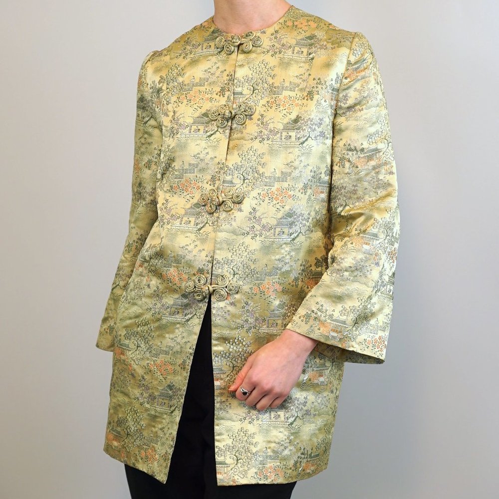 Champagne Gold Chinese Silk Robe